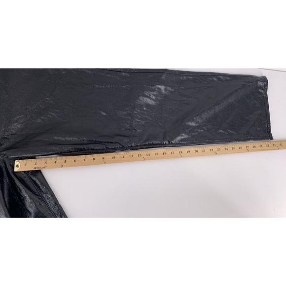 Good American GOOD CLASSIC TEXTURED VINYL PANTS Black 12/31 - Picture 12 of 15